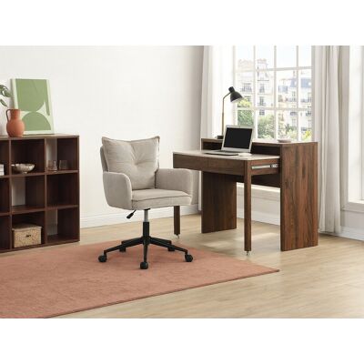 Unique Silla de oficina - Pana - Topo y negro - Altura regulable - BATARU Unique Silla de oficina - Pana - Topo y negro - Altura regulable - BATARU