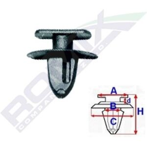 ROMIX C10059 Clip - Juego de 10 para VW, Skoda, Seat - 5,5mm ROMIX C10059 Clip - Juego de 10 para VW, Skoda, Seat - 5,5mm
