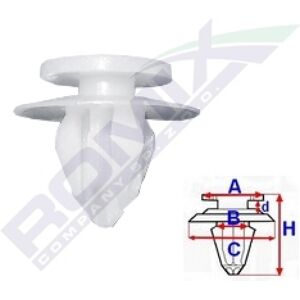 Juego de clips de sujeción ROMIX C10076 LEXUS, MITSUBISHI, SUZUKI, TOYOTA Juego de clips de sujeción ROMIX C10076 LEXUS, MITSUBISHI, SUZUKI, TOYOTA
