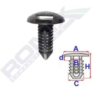 ROMIX C60643 Clips de Guarnecido de Paso de Rueda - Clips de Guarnecido de Paso de Rueda ROMIX C60643 Clips de Guarnecido de Paso de Rueda - Clips de Guarnecido de Paso de Rueda