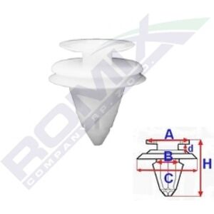 Clips de cubrearillo ROMIX C60694 - 10 piezas Clips de cubrearillo ROMIX C60694 - 10 piezas