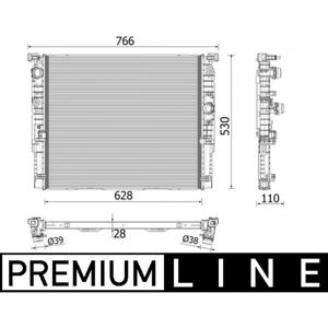 Radiador MAHLE CR 2215 000P - Enfriamiento del motor Radiador MAHLE CR 2215 000P - Enfriamiento del motor