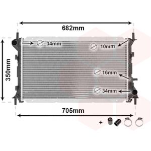 Radiador, refrigeración del motor VAN WEZEL 18002265 Radiador, refrigeración del motor VAN WEZEL 18002265