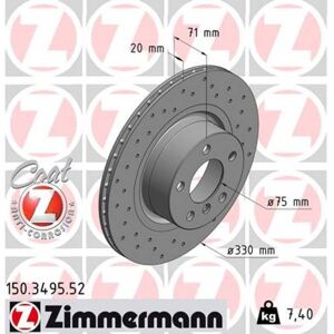 Disco de freno ZIMMERMANN 150.3495.52 Disco de freno ZIMMERMANN 150.3495.52