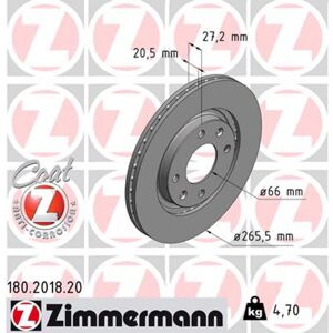 Disco de freno ZIMMERMANN 180.2018.20 Disco de freno ZIMMERMANN 180.2018.20