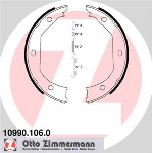 Juego de zapatas, freno de estacionamiento ZIMMERMANN 10990.106.0 Juego de zapatas, freno de estacionamiento ZIMMERMANN 10990.106.0