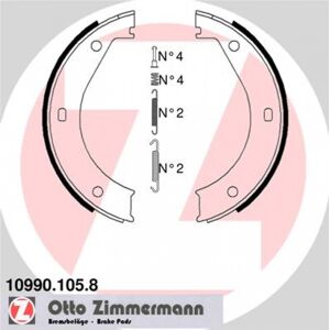 Juego de zapatas, freno de estacionamiento ZIMMERMANN 10990.105.8 Juego de zapatas, freno de estacionamiento ZIMMERMANN 10990.105.8