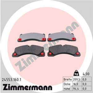 Juego de pastillas ZIMMERMANN 24553.160.1 Juego de pastillas ZIMMERMANN 24553.160.1