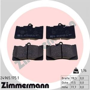 Juego de pastillas ZIMMERMANN 24965.175.1 Juego de pastillas ZIMMERMANN 24965.175.1