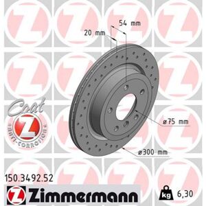 Disco de freno ZIMMERMANN 150.3492.52 Disco de freno ZIMMERMANN 150.3492.52