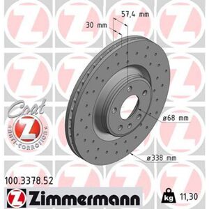 Disco de freno ZIMMERMANN 100.3378.52 Disco de freno ZIMMERMANN 100.3378.52