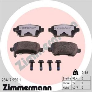 Juego de pastillas ZIMMERMANN 23417.950.1 Juego de pastillas ZIMMERMANN 23417.950.1