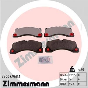 Juego de pastillas ZIMMERMANN 25007.968.1 Juego de pastillas ZIMMERMANN 25007.968.1