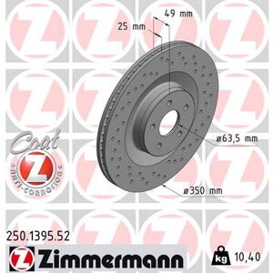 Disco de freno ZIMMERMANN 250.1395.52 Disco de freno ZIMMERMANN 250.1395.52