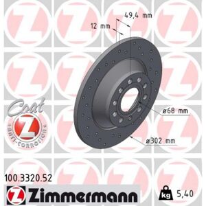 Disco de freno ZIMMERMANN 100.3320.52 Disco de freno ZIMMERMANN 100.3320.52