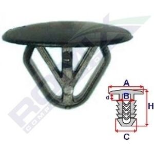 ROMIX ROM 10136 - Clips para moldura de motor, 10 piezas ROMIX ROM 10136 - Clips para moldura de motor, 10 piezas