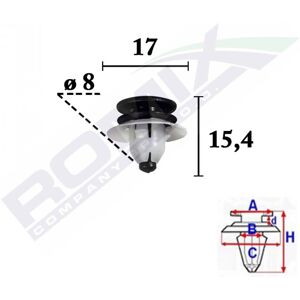 ROMIX C70524 - Clips para tapicería ROMIX C70524 - Clips para tapicería