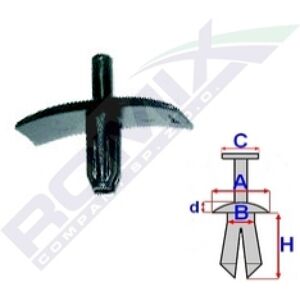 ROMIX B25692 Clips - Clips para tapicería - Juego de 10 ROMIX B25692 Clips - Clips para tapicería - Juego de 10