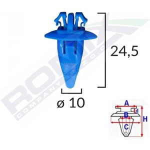 Clip Automotriz ROMIX 80104 - Pack de 10 para Toyota Hilux, 4Runner, Sequoia, Tundra Clip Automotriz ROMIX 80104 - Pack de 10 para Toyota Hilux, 4Runner, Sequoia, Tundra