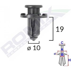ROMIX C70195 Clip para montaje en parachoques - Clip ROMIX C70195 Clip para montaje en parachoques - Clip
