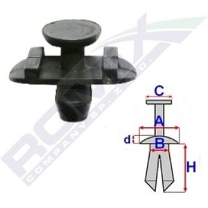 ROMIX 8L3837199B Clips para coche - Juego de 5 para VW, Audi, Seat ROMIX 8L3837199B Clips para coche - Juego de 5 para VW, Audi, Seat