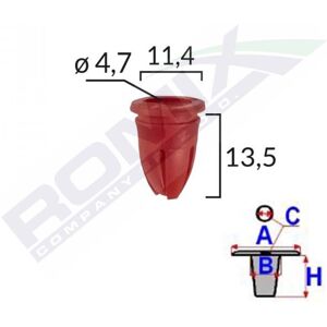 Clip de cable ROMIX - Modelo A15021, 25 piezas, Rojo, para Mercedes-Benz Clip de cable ROMIX - Modelo A15021, 25 piezas, Rojo, para Mercedes-Benz