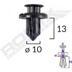 ROMIX B19233 Soporte para parachoques - 5 Piezas ROMIX B19233 Soporte para parachoques - 5 Piezas