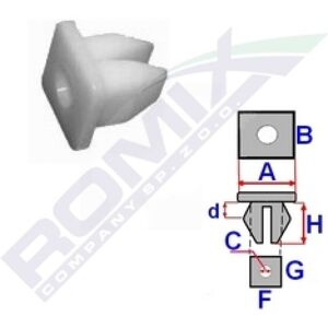 ROMIX ROM B13932 Protección/Clips para interior del vehículo - 10 piezas ROMIX ROM B13932 Protección/Clips para interior del vehículo - 10 piezas