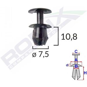 ROMIX Remache 10918 - Remache para modelos de asientos de coche ROMIX Remache 10918 - Remache para modelos de asientos de coche
