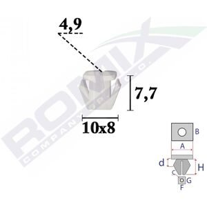 ROMIX ROM C70682 - Clips y grapas para tapicería ROMIX ROM C70682 - Clips y grapas para tapicería