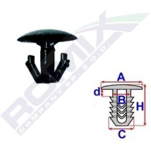Cubierta de motor ROMIX ROM B19114 - Elemento de fijación seguro Cubierta de motor ROMIX ROM B19114 - Elemento de fijación seguro