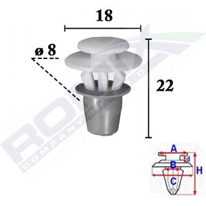 ROMIX ROM A81056 Clips y Montajes - Juego de molduras para vehículos ROMIX ROM A81056 Clips y Montajes - Juego de molduras para vehículos