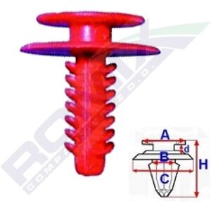 ROMIX C10011 - 25 piezas de clips para coche para Fiat, Alfa Romeo, Lancia ROMIX C10011 - 25 piezas de clips para coche para Fiat, Alfa Romeo, Lancia