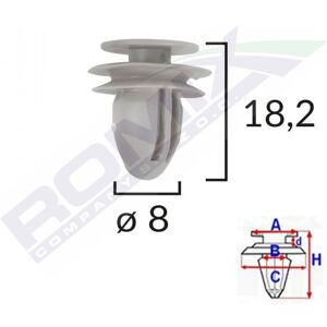 Clips para coche ROMIX - Modelo A175049, 10 piezas, para Hyundai, Mazda, Honda Clips para coche ROMIX - Modelo A175049, 10 piezas, para Hyundai, Mazda, Honda