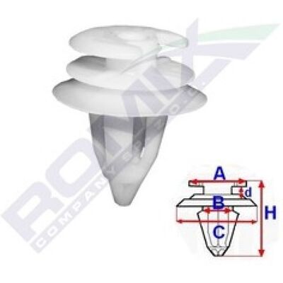 ROMIX B21124 Clips y Sujetadores para coche - 10 piezas ROMIX B21124 Clips y Sujetadores para coche - 10 piezas