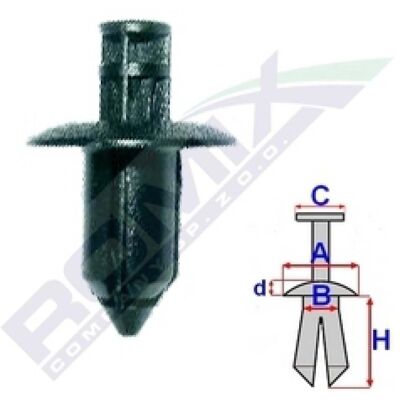 ROMIX Clips para Toyota, Volvo, Lexus - Clips Automotrices ROMIX Clips para Toyota, Volvo, Lexus - Clips Automotrices