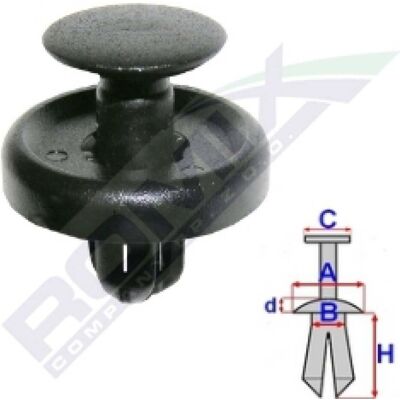 Clip ROMIX B25837 - Toyota, Lexus - 10 piezas Clip ROMIX B25837 - Toyota, Lexus - 10 piezas