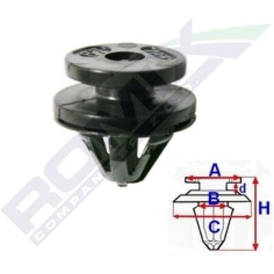 Clip ROMIX C30826 - Renault, Citroën - 10 unidades Clip ROMIX C30826 - Renault, Citroën - 10 unidades
