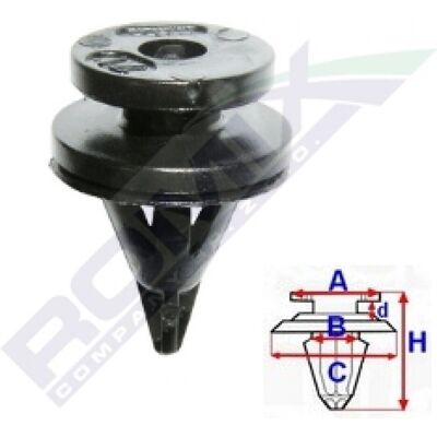 Clip ROMIX C30961 - compatible con Renault Clio II, Kangoo, Thalia I Clip ROMIX C30961 - compatible con Renault Clio II, Kangoo, Thalia I