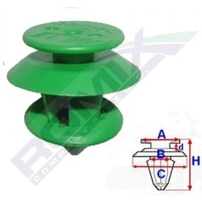 Set de clips automotrices ROMIX C60436 - 10 piezas Set de clips automotrices ROMIX C60436 - 10 piezas