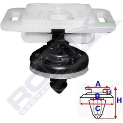 ROMIX ROM C60554 - Clips de sujeción ROMIX ROM C60554 - Clips de sujeción