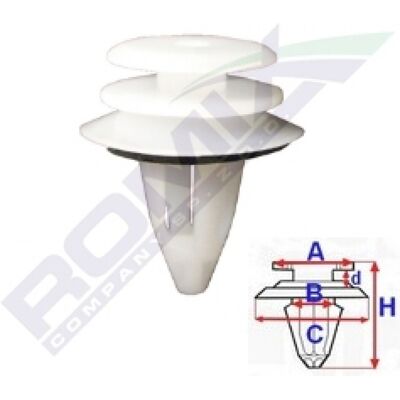 ROMIX C60632 - Clips para paso de rueda - 10 piezas ROMIX C60632 - Clips para paso de rueda - 10 piezas