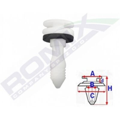 Clip para coche ROMIX C70151 - Juego de fijación interior Clip para coche ROMIX C70151 - Juego de fijación interior