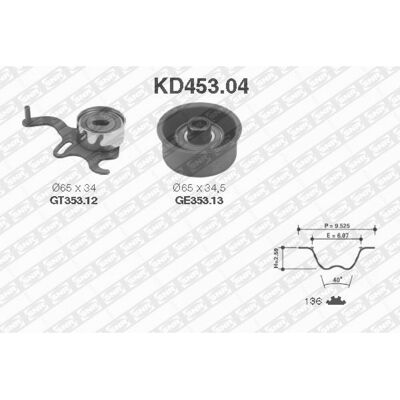 Snr Kit de distribución Opel - Astra, Corsa, Vectra, 136 Dientes Snr Kit de distribución Opel - Astra, Corsa, Vectra, 136 Dientes