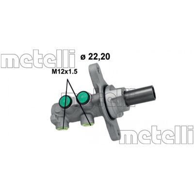 METELLI 05-1264 Cilindro Maestro de Freno de Aluminio - Componente de Frenos METELLI 05-1264 Cilindro Maestro de Freno de Aluminio - Componente de Frenos