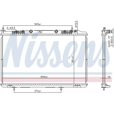 NISSENS 607032 - Enfriador de agua del motor NISSENS 607032 - Enfriador de agua del motor