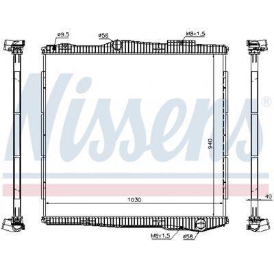 NISSENS 672900 Radiador de Aluminio - Sistema de Enfriamiento NISSENS 672900 Radiador de Aluminio - Sistema de Enfriamiento