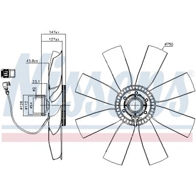 NISSENS 86236 Acoplamiento de ventilador - Ventilador para calefacción y refrigeración NISSENS 86236 Acoplamiento de ventilador - Ventilador para calefacción y refrigeración