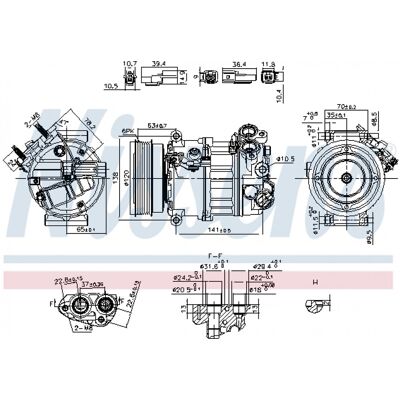 NISSENS 890593 Compresor de Aire Acondicionado - Volvo XC60 V70 3, V60 I, XC70 II NISSENS 890593 Compresor de Aire Acondicionado - Volvo XC60 V70 3, V60 I, XC70 II