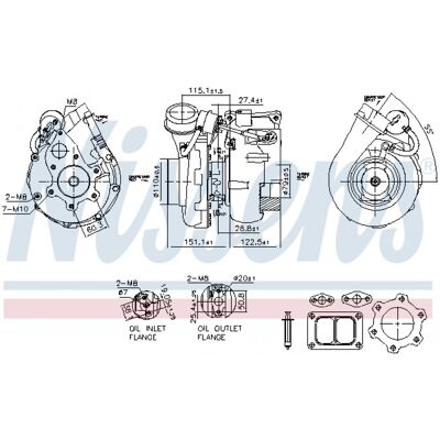 NISSENS 93617 Turboalimentador - Turbo de gases neumático para BOVA DAF GINAF NISSENS 93617 Turboalimentador - Turbo de gases neumático para BOVA DAF GINAF